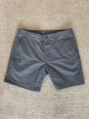 Bonobos Slate Gray Flat-Front Chino Shorts